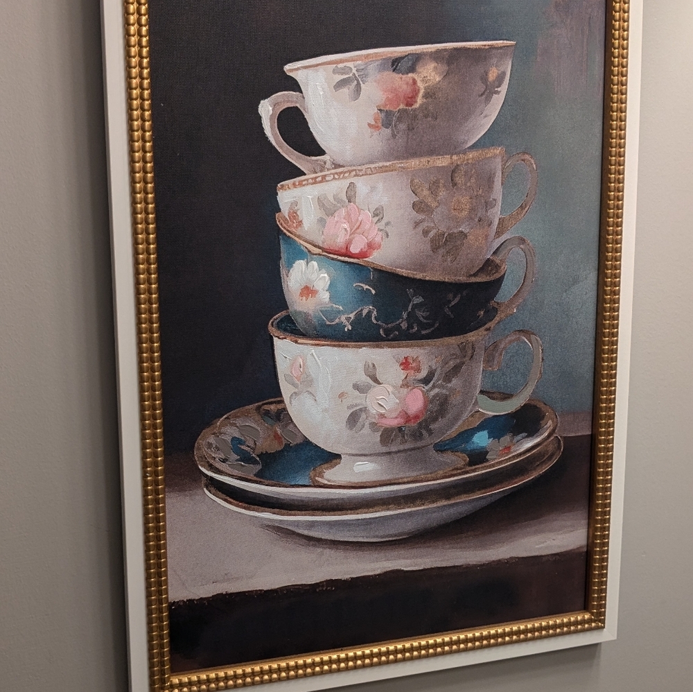 Multi colored Medium size teacup picture